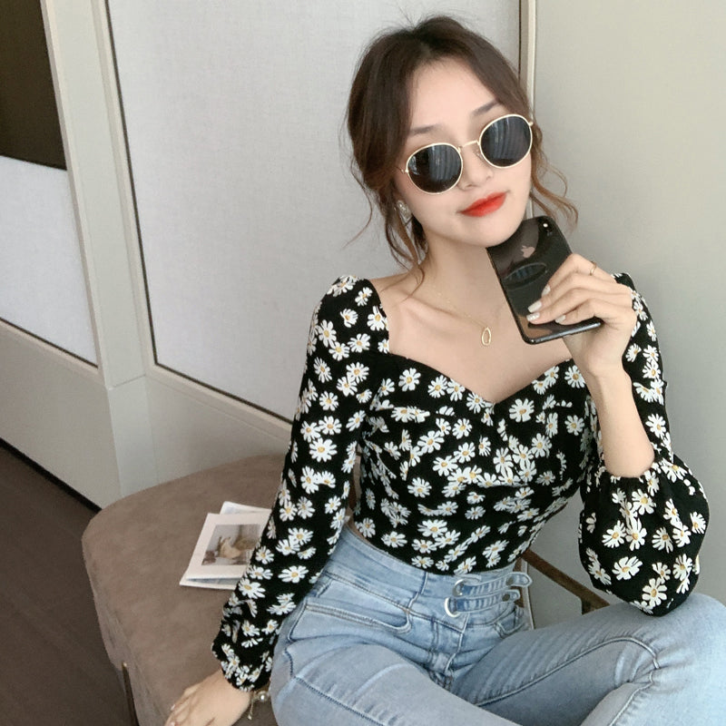 Top Female Daisy Floral Chiffon Shirt Design Sense A Small Collection