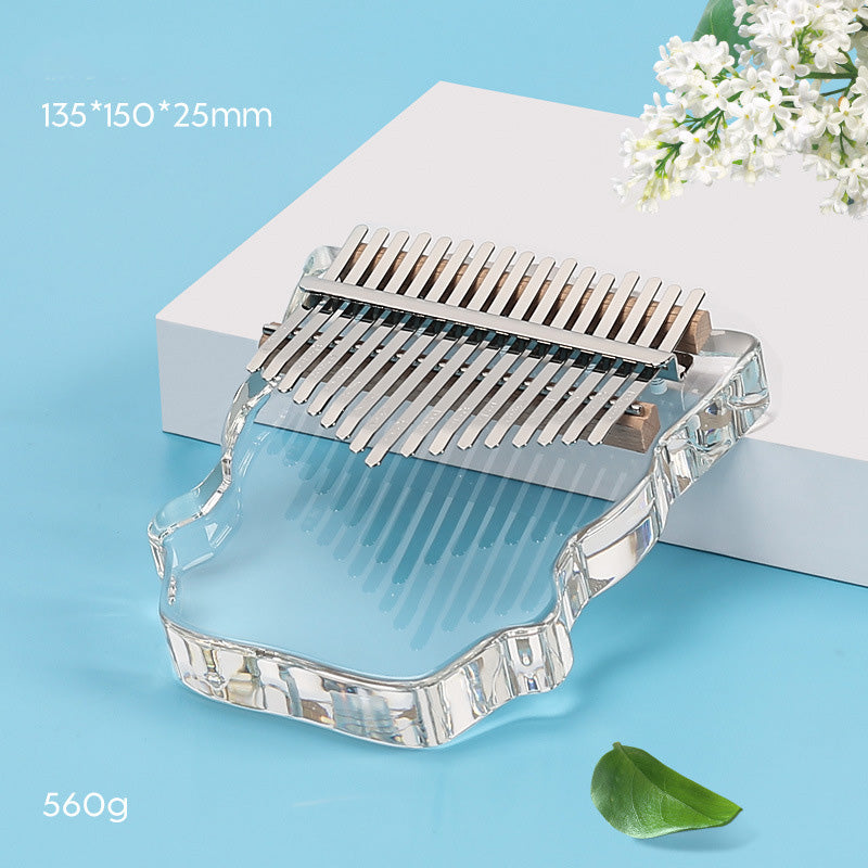 Acrylic Kalimba 17-Tone Transparent Crystal Thumb Piano Kalimba Finger Piano