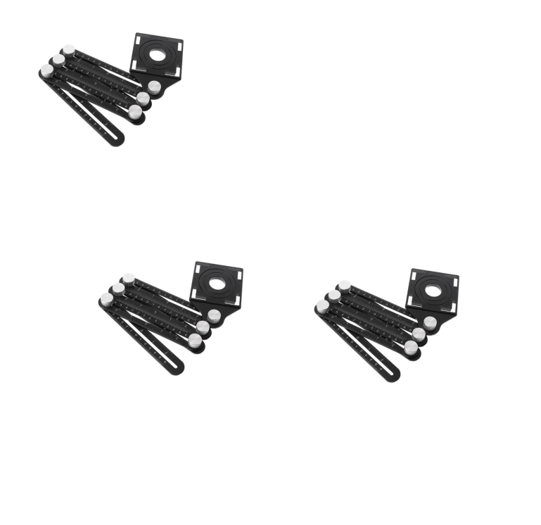 Aluminum Alloy Six Folding Multi Angle Measuring Ruler Floor Tile Hole Locator Template