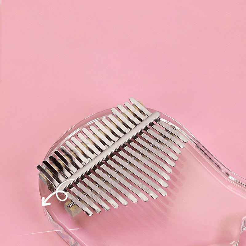 Acrylic Kalimba 17-Tone Transparent Crystal Thumb Piano Kalimba Finger Piano