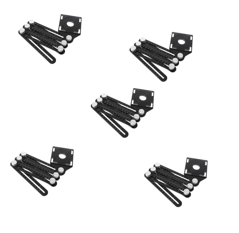 Aluminum Alloy Six Folding Multi Angle Measuring Ruler Floor Tile Hole Locator Template