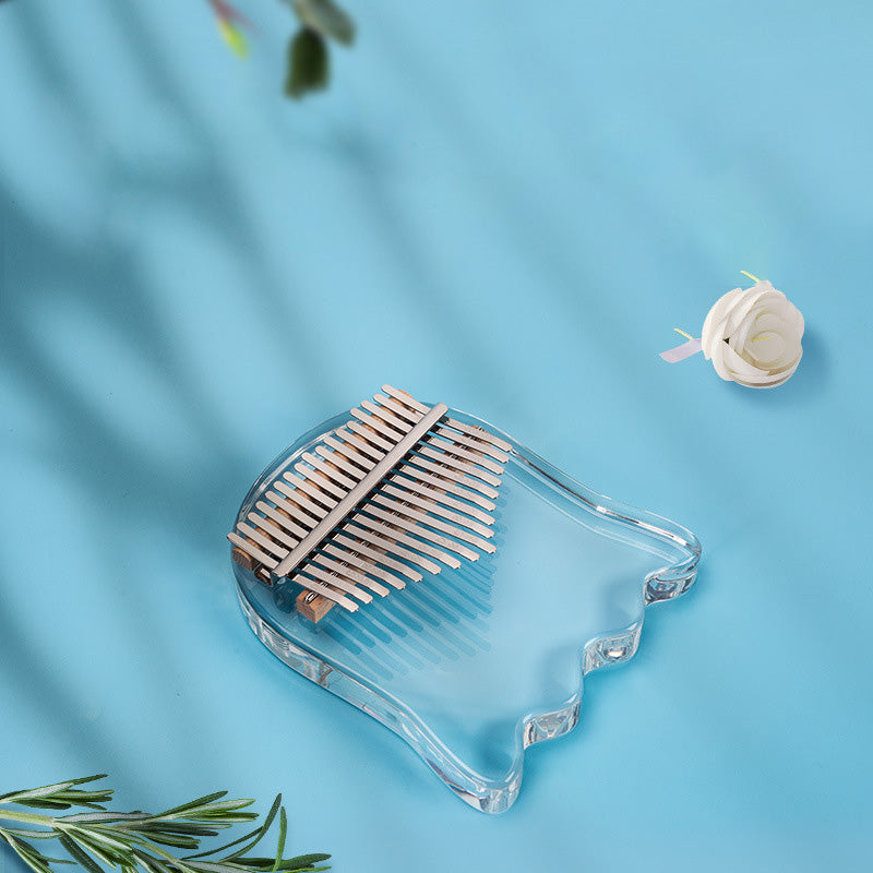Acrylic Kalimba 17-Tone Transparent Crystal Thumb Piano Kalimba Finger Piano