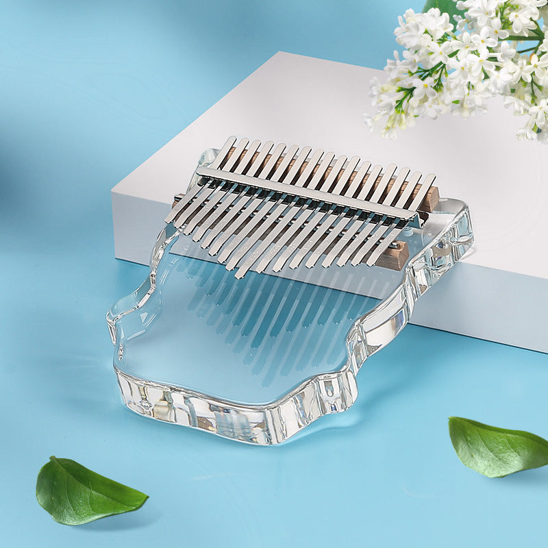 Acrylic Kalimba 17-Tone Transparent Crystal Thumb Piano Kalimba Finger Piano