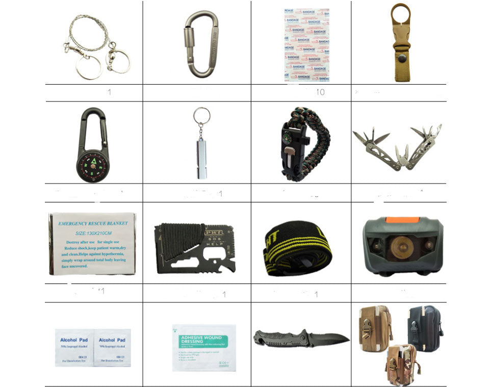 Travel outdoor equipment new first aid kit emergency survival kit tool car sos first aid kit set box