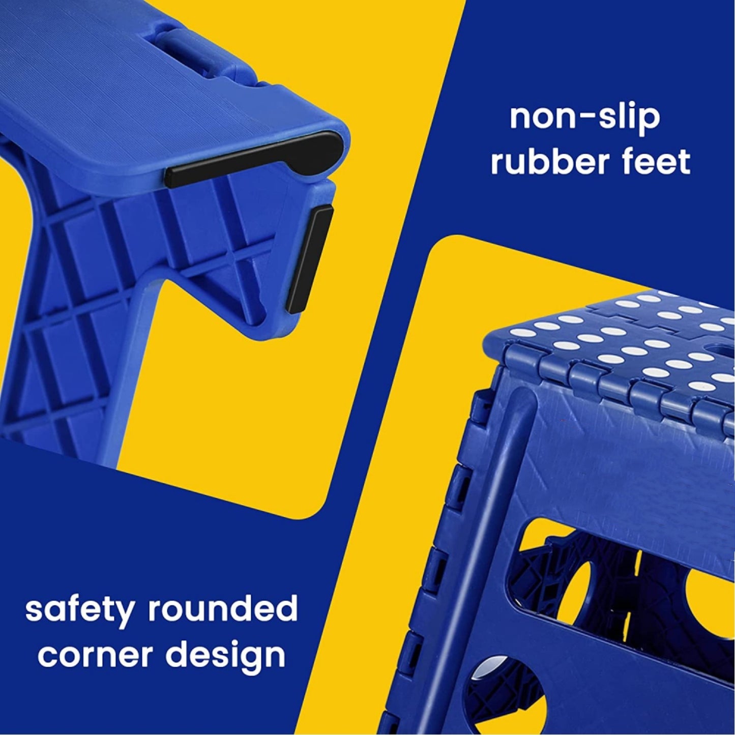 13 Inch Height Stepping Stool Premium Heavy Duty Foldable Stool For Kids & Adults
