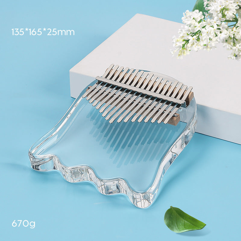 Acrylic Kalimba 17-Tone Transparent Crystal Thumb Piano Kalimba Finger Piano
