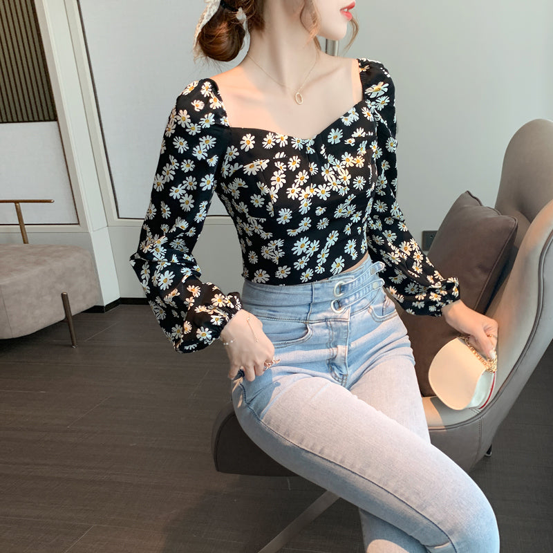 Top Female Daisy Floral Chiffon Shirt Design Sense A Small Collection