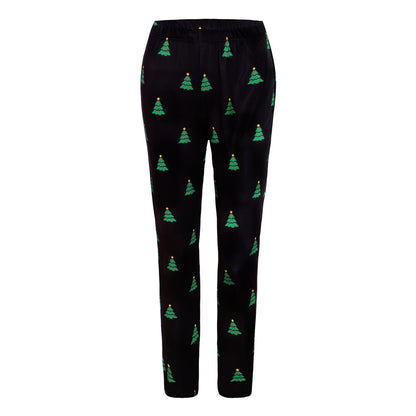 Christmas Costume Printed Slim-fit Trousers