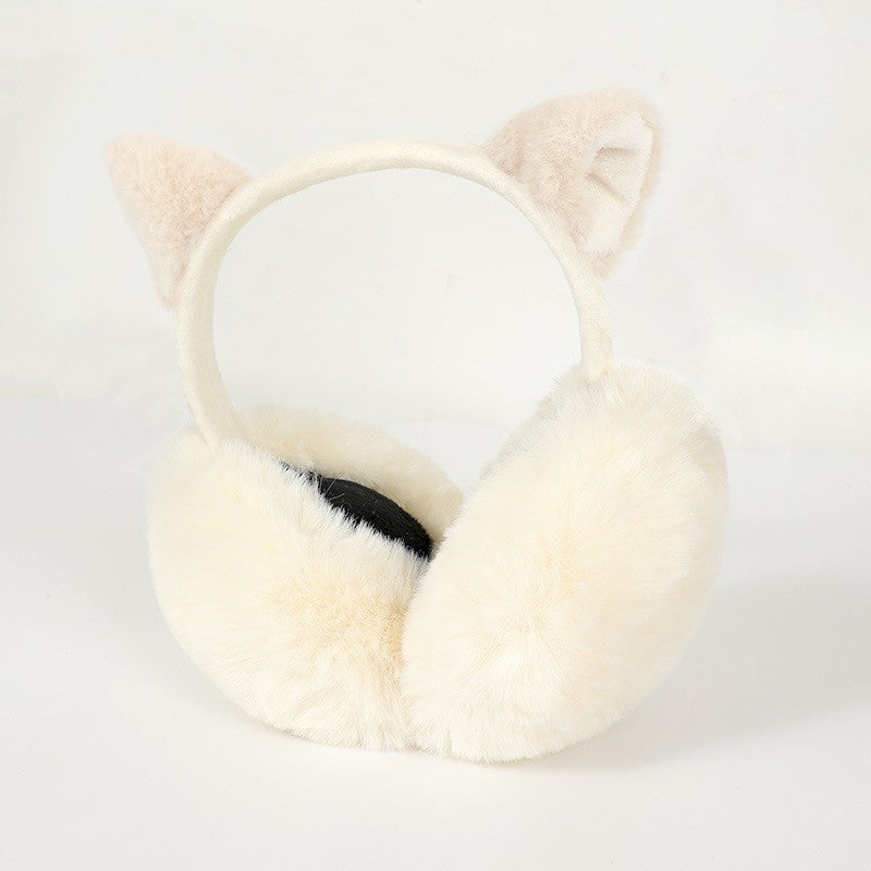 Women's Plush Thickened Earmuffs To Keep Warm Plush Windproof Earmuffs Removable And Washable