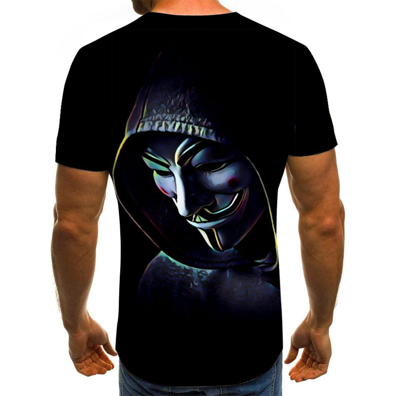 Men's clown 3D printed T-shirt