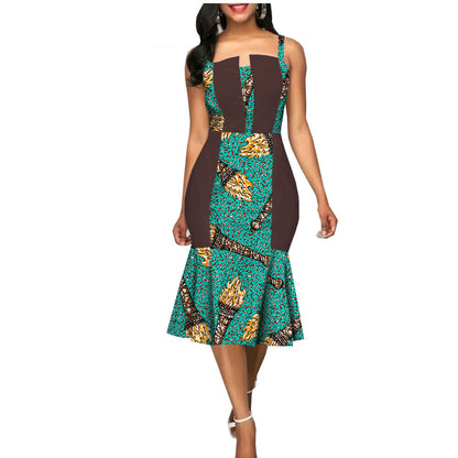 African Custom Summer Dress Women'S Party Dress African Clothes Summer Dress