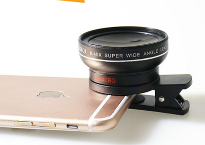 See LIEQI new LQ-027 0.45X wide-angle lens macro mobile phone lens