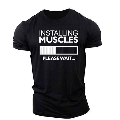 Popular Men's Fitness Short-sleeved T-shirt