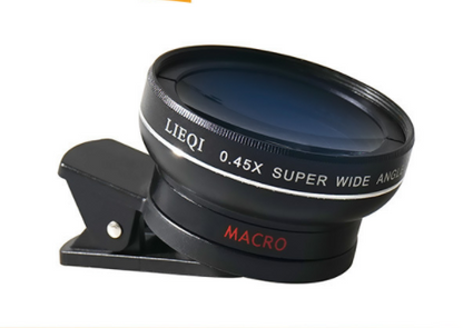 See LIEQI new LQ-027 0.45X wide-angle lens macro mobile phone lens