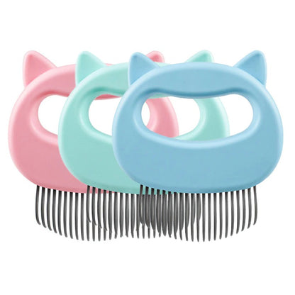 3 Colors Pet Cat Dog Massage Brush Shell Shaped Handle Pet Grooming Massage Tool To Remove Loose Hairs Dogs Cats Pet Supplies