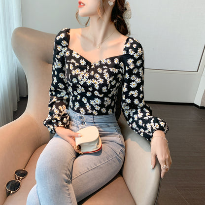 Top Female Daisy Floral Chiffon Shirt Design Sense A Small Collection