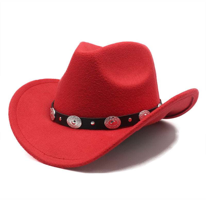 Minority Style Woolen Western Cowboy Hats Men's And Women's Couple Hats