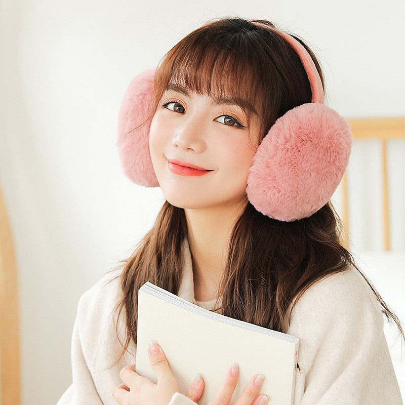 Women's Plush Thickened Earmuffs To Keep Warm Plush Windproof Earmuffs Removable And Washable