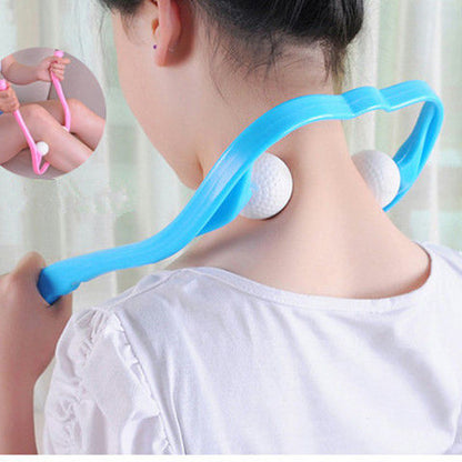 Plastic Pressure Point Therapy Neck Massageador Massagem Relieve Hand Roller Neck Massager For Neck Shoulder Trigger Point