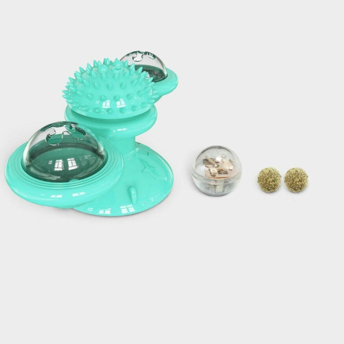 New Windmill Cat Toys Fidget Spinner for Kitten with LED and Catnip Ball