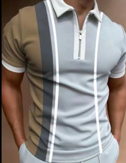 Men's POLO Shirt Printed Short Sleeve T-Shirt Top