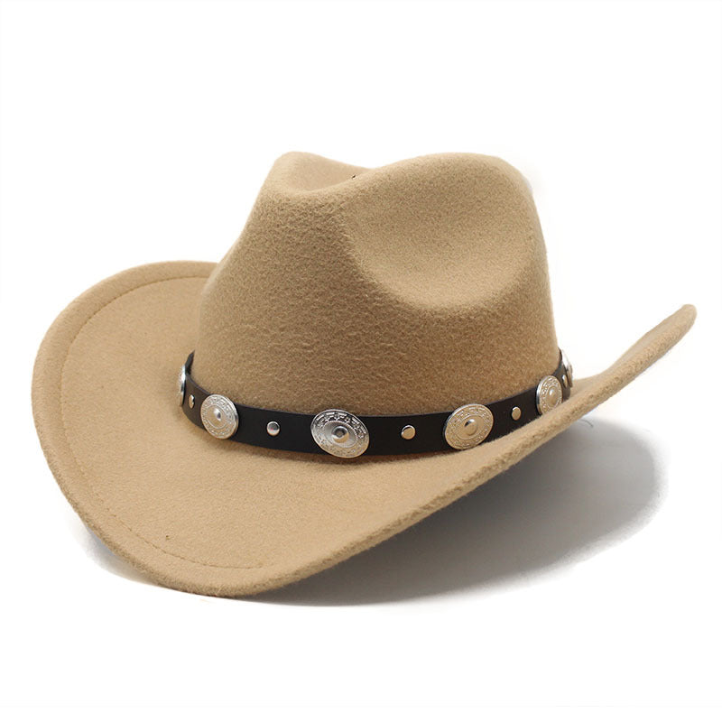 Minority Style Woolen Western Cowboy Hats Men's And Women's Couple Hats