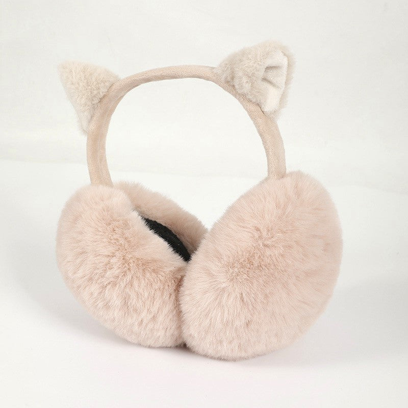 Women's Plush Thickened Earmuffs To Keep Warm Plush Windproof Earmuffs Removable And Washable