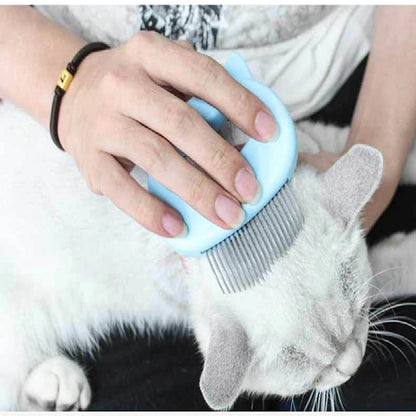 3 Colors Pet Cat Dog Massage Brush Shell Shaped Handle Pet Grooming Massage Tool To Remove Loose Hairs Dogs Cats Pet Supplies